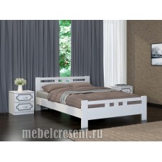 Кровать массив дерева 900 «Вероника-2» Белый